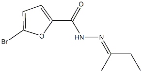 5-bromo-N'-(1-methylpropylidene)-2-furohydrazide Struktur