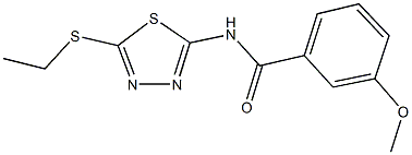 N-[5-(ethylsulfanyl)-1,3,4-thiadiazol-2-yl]-3-methoxybenzamide Struktur