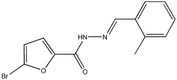 5-bromo-N'-(2-methylbenzylidene)-2-furohydrazide Struktur