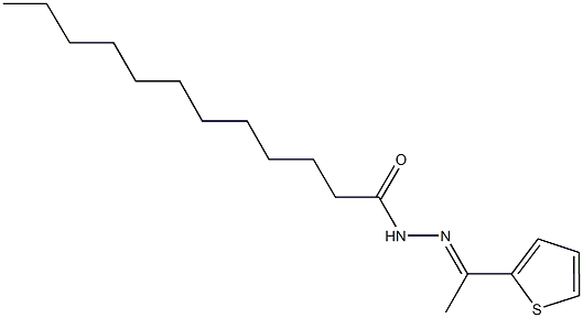 N'-[1-(2-thienyl)ethylidene]dodecanohydrazide Struktur