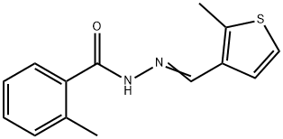 2-methyl-N'-[(2-methyl-3-thienyl)methylene]benzohydrazide Struktur