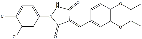 1-(3,4-dichlorophenyl)-4-(3,4-diethoxybenzylidene)-3,5-pyrazolidinedione Struktur