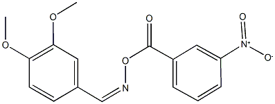 3,4-dimethoxybenzaldehyde O-{3-nitrobenzoyl}oxime Struktur