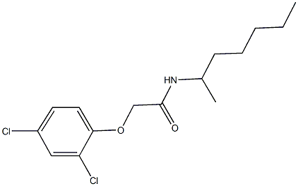 2-(2,4-dichlorophenoxy)-N-(1-methylhexyl)acetamide Struktur