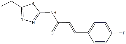 N-(5-ethyl-1,3,4-thiadiazol-2-yl)-3-(4-fluorophenyl)acrylamide Struktur