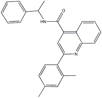 2-(2,4-dimethylphenyl)-N-(1-phenylethyl)-4-quinolinecarboxamide Struktur