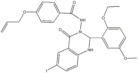 4-(allyloxy)-N-(2-(2-ethoxy-5-methoxyphenyl)-6-iodo-4-oxo-1,4-dihydro-3(2H)-quinazolinyl)benzamide Struktur