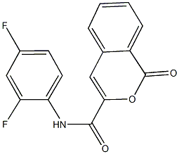 N-(2,4-difluorophenyl)-1-oxo-1H-isochromene-3-carboxamide Struktur