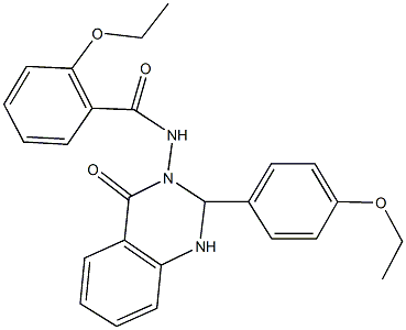 2-ethoxy-N-(2-(4-ethoxyphenyl)-4-oxo-1,4-dihydro-3(2H)-quinazolinyl)benzamide Struktur