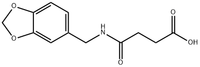 4-[(1,3-benzodioxol-5-ylmethyl)amino]-4-oxobutanoic acid Struktur