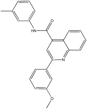 2-(3-methoxyphenyl)-N-(3-methylphenyl)-4-quinolinecarboxamide Struktur