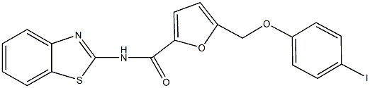 N-(1,3-benzothiazol-2-yl)-5-[(4-iodophenoxy)methyl]-2-furamide Struktur