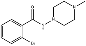 2-bromo-N-(4-methyl-1-piperazinyl)benzamide Struktur