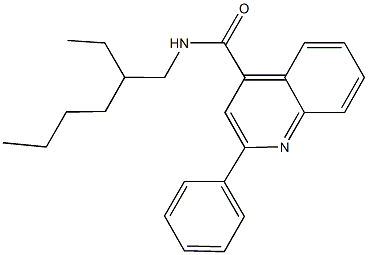 N-(2-ethylhexyl)-2-phenyl-4-quinolinecarboxamide Struktur