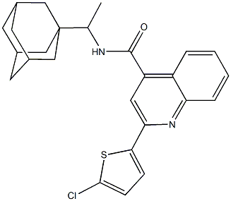 N-[1-(1-adamantyl)ethyl]-2-(5-chloro-2-thienyl)-4-quinolinecarboxamide Struktur