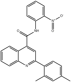 2-(2,4-dimethylphenyl)-N-{2-nitrophenyl}-4-quinolinecarboxamide Struktur