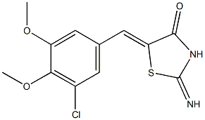 5-(3-chloro-4,5-dimethoxybenzylidene)-2-imino-1,3-thiazolidin-4-one Struktur