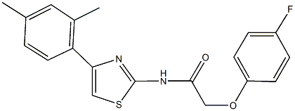 N-[4-(2,4-dimethylphenyl)-1,3-thiazol-2-yl]-2-(4-fluorophenoxy)acetamide Struktur