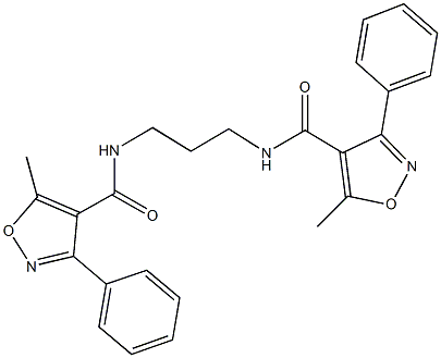 5-methyl-N-(3-{[(5-methyl-3-phenyl-4-isoxazolyl)carbonyl]amino}propyl)-3-phenyl-4-isoxazolecarboxamide Struktur