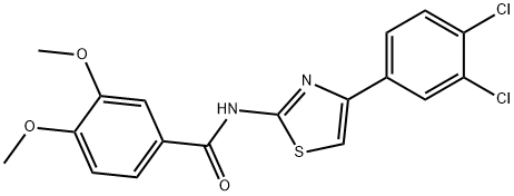 N-[4-(3,4-dichlorophenyl)-1,3-thiazol-2-yl]-3,4-dimethoxybenzamide Struktur