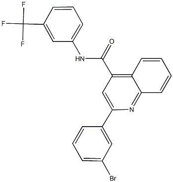 2-(3-bromophenyl)-N-[3-(trifluoromethyl)phenyl]-4-quinolinecarboxamide Struktur