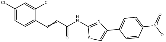 3-(2,4-dichlorophenyl)-N-(4-{4-nitrophenyl}-1,3-thiazol-2-yl)acrylamide Struktur