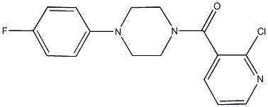 1-[(2-chloro-3-pyridinyl)carbonyl]-4-(4-fluorophenyl)piperazine Struktur