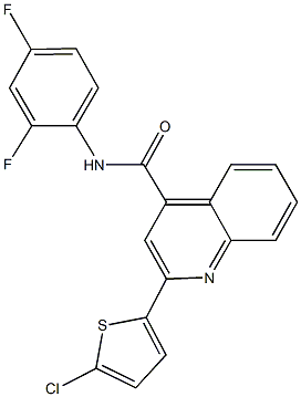 2-(5-chloro-2-thienyl)-N-(2,4-difluorophenyl)-4-quinolinecarboxamide Struktur