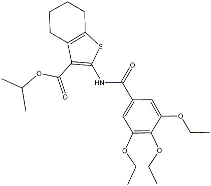 isopropyl 2-[(3,4,5-triethoxybenzoyl)amino]-4,5,6,7-tetrahydro-1-benzothiophene-3-carboxylate Struktur