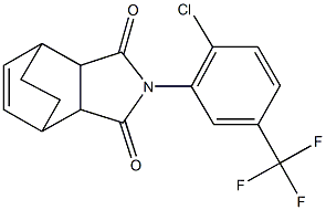 4-[2-chloro-5-(trifluoromethyl)phenyl]-4-azatricyclo[5.2.2.0~2,6~]undec-8-ene-3,5-dione Struktur