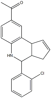 1-[4-(2-chlorophenyl)-3a,4,5,9b-tetrahydro-3H-cyclopenta[c]quinolin-8-yl]ethanone Struktur