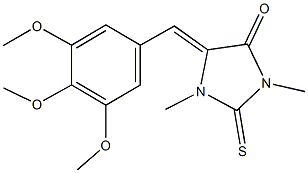 1,3-dimethyl-2-thioxo-5-(3,4,5-trimethoxybenzylidene)-4-imidazolidinone Struktur