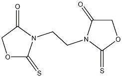 3-[2-(4-oxo-2-thioxo-1,3-oxazolidin-3-yl)ethyl]-2-thioxo-1,3-oxazolidin-4-one Struktur