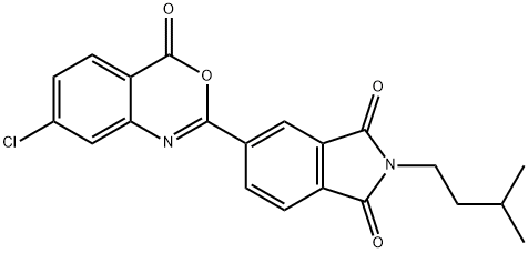 5-(7-chloro-4-oxo-4H-3,1-benzoxazin-2-yl)-2-isopentyl-1H-isoindole-1,3(2H)-dione Struktur