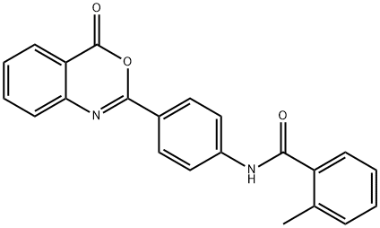 2-methyl-N-[4-(4-oxo-4H-3,1-benzoxazin-2-yl)phenyl]benzamide Struktur