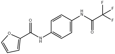 N-{4-[(2,2,2-trifluoroacetyl)amino]phenyl}-2-furamide Struktur