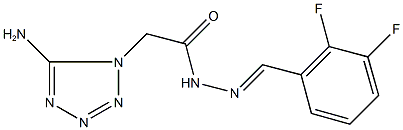 2-(5-amino-1H-tetraazol-1-yl)-N'-(2,3-difluorobenzylidene)acetohydrazide Struktur