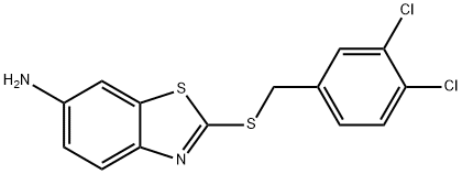 2-[(3,4-dichlorobenzyl)sulfanyl]-1,3-benzothiazol-6-amine Struktur