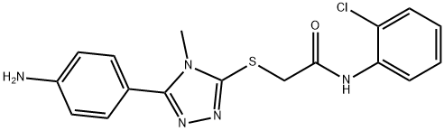 2-{[5-(4-aminophenyl)-4-methyl-4H-1,2,4-triazol-3-yl]sulfanyl}-N-(2-chlorophenyl)acetamide Struktur