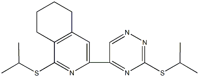 1-(isopropylsulfanyl)-3-[3-(isopropylsulfanyl)-1,2,4-triazin-5-yl]-5,6,7,8-tetrahydroisoquinoline Struktur