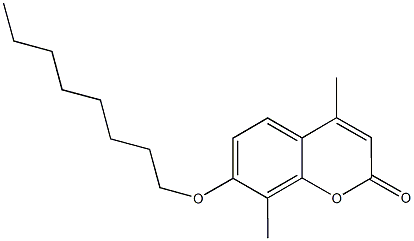 4,8-dimethyl-7-(octyloxy)-2H-chromen-2-one Struktur