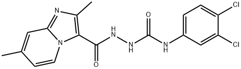 N-(3,4-dichlorophenyl)-2-[(2,7-dimethylimidazo[1,2-a]pyridin-3-yl)carbonyl]hydrazinecarboxamide Struktur