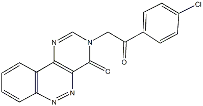 3-[2-(4-chlorophenyl)-2-oxoethyl]pyrimido[5,4-c]cinnolin-4(3H)-one Struktur