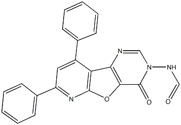 4-oxo-7,9-diphenylpyrido[3',2':4,5]furo[3,2-d]pyrimidin-3(4H)-ylformamide Struktur