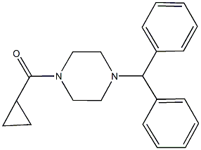 1-benzhydryl-4-(cyclopropylcarbonyl)piperazine Struktur