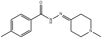 4-methyl-N'-(1-methyl-4-piperidinylidene)benzohydrazide Struktur