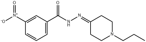 3-nitro-N'-(1-propyl-4-piperidinylidene)benzohydrazide Struktur