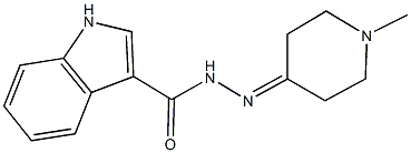 N'-(1-methyl-4-piperidinylidene)-1H-indole-3-carbohydrazide Struktur