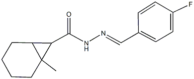 N'-(4-fluorobenzylidene)-1-methylbicyclo[4.1.0]heptane-7-carbohydrazide Struktur