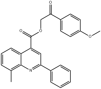 2-(4-methoxyphenyl)-2-oxoethyl 8-methyl-2-phenyl-4-quinolinecarboxylate Struktur